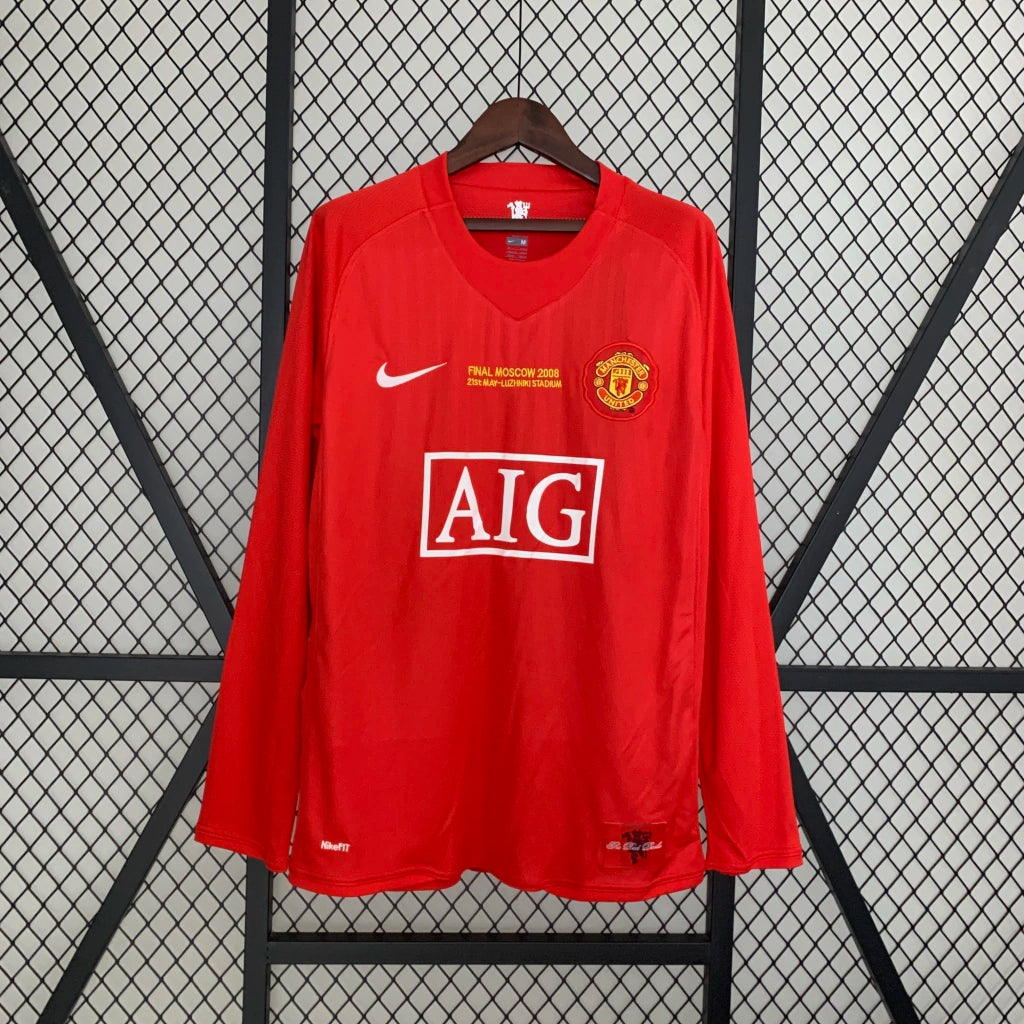 Camisola Retro Manchester United Manga Comprida 2007/08